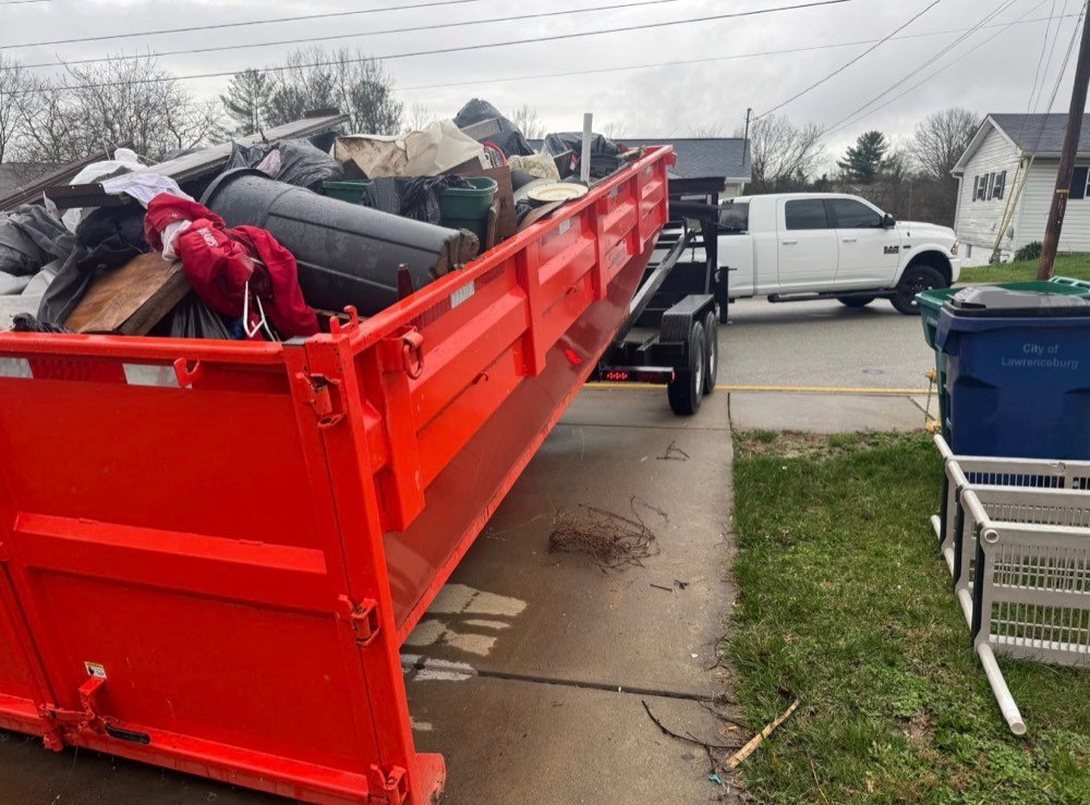 Fully loaded dumpster ready for haul away